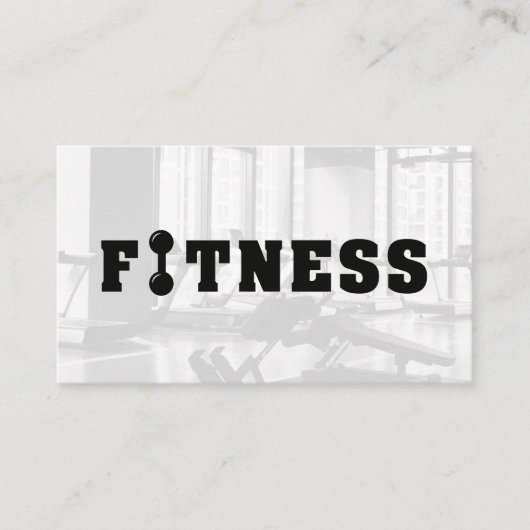 Voeding Persoonlijke gezondheid | Fitness dumbbell Afsprakenkaartje (Voorkant)