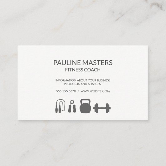 Voeding Persoonlijke gezondheid | Trainer voor gym Afsprakenkaartje (Achterkant)