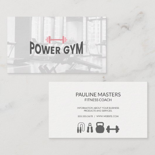 Voeding Persoonlijke gezondheid | Trainer voor gym Afsprakenkaartje (Voorkant / Achterkant)