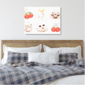 Voeding tegen witte achtergrond canvas afdruk (Insitu (Slaapkamer))