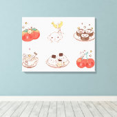 Voeding tegen witte achtergrond canvas afdruk (Insitu (Houten vloer))