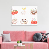 Voeding tegen witte achtergrond canvas afdruk (Insitu (Woonkamer))