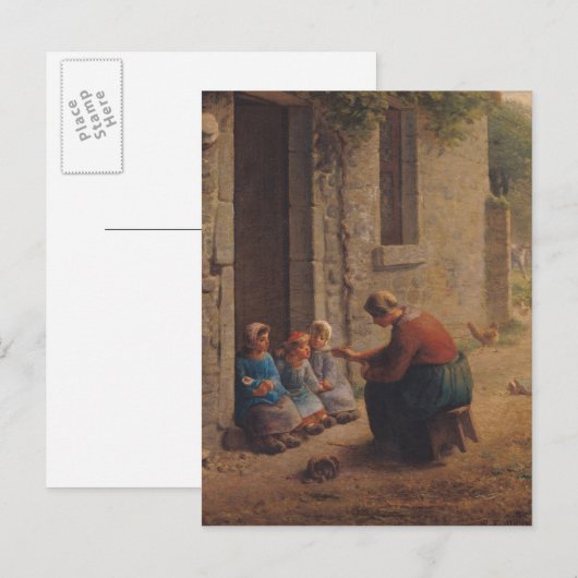 Voeding the Young, 1850 Briefkaart (Voorkant / Achterkant)
