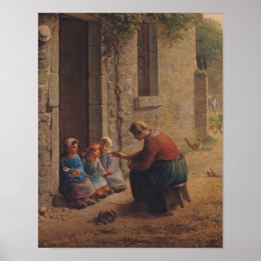 Voeding the Young, 1850 Poster (Voorkant)