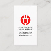 Voeding van de stekker Elektrische lading Visitekaartje (Achterkant)