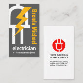 Voeding van de stekker Elektrische lading Visitekaartje (Voorkant / Achterkant)