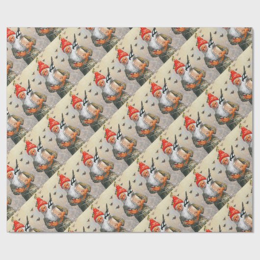 Voeding van vogels cadeaupapier (Vlak)