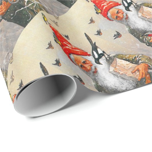 Voeding van vogels cadeaupapier (Rol Hoek)