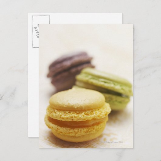 Voeding, voedsel en Drink, dessert, koekje, Frans, Briefkaart (Voorkant / Achterkant)