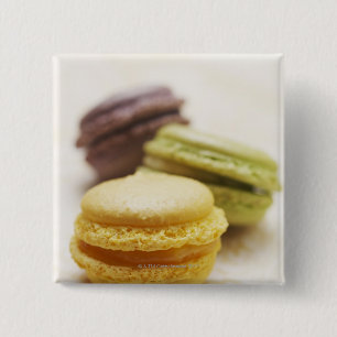 Voeding, voedsel en Drink, dessert, koekje, Frans, Vierkante Button 5,1 Cm
