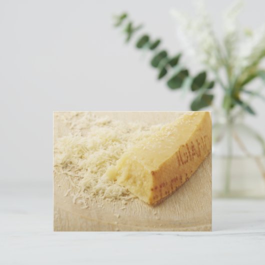 Voeding, voedsel en Drink, kaas, parmesaan, gemale Briefkaart (Staand voorkant)