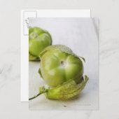 Voeding, voedsel en Drink, Tomatillo, fruit, Mexic Briefkaart (Voorkant / Achterkant)
