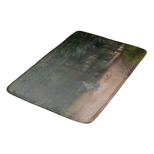 Voeding Vogels in het Park (door Paul Peel) Badmat (Gekanteld)