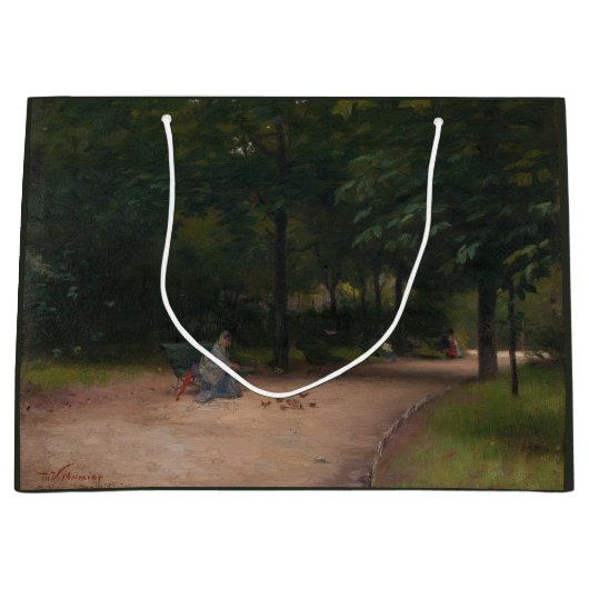 Voeding Vogels in het Park (door Paul Peel) Groot Cadeauzakje (Voorkant)