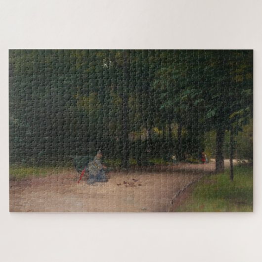 Voeding Vogels in het Park (door Paul Peel) Legpuzzel (Horizontaal)