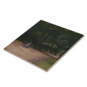 Voeding Vogels in het Park (door Paul Peel) Tegeltje (Zijkant)