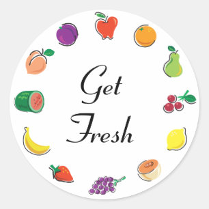 Voeding voor denken_Cirkel van Citrus_Get Fresh Ronde Sticker