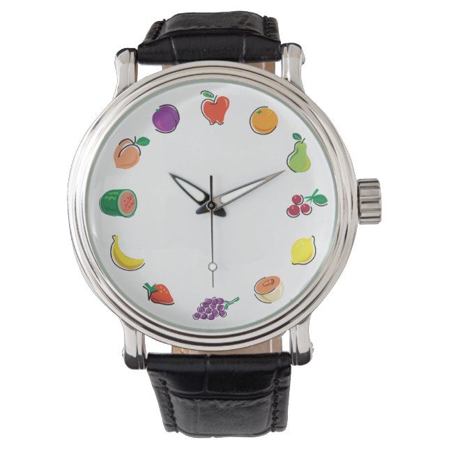 Voeding voor denken_volledig Fruity_Circle van Cit Horloge (Voorkant)
