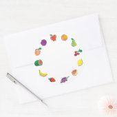 Voeding voor denken_volledig Fruity_Circle van Cit Ronde Sticker (Envelop)