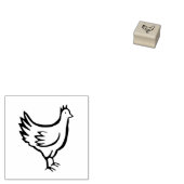 Voeding voor kippenvlees - Schone snede Rubberstempel (Gestempeld)