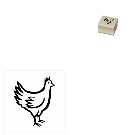 Voeding voor kippenvlees - Schone snede Rubberstempel (Gestempeld)