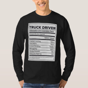 Voeding voor vrachtwagenchauffeur t-shirt