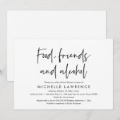 Voeding, vrienden en alcohol, Casual Vrijgezellenf Kaart (Voorkant / Achterkant)