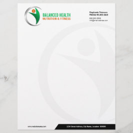 Voeding Wellness en Fitness Coach Business Briefhoofd