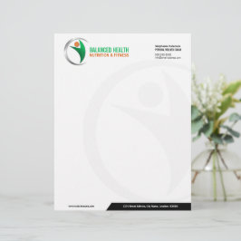 Voeding Wellness en Fitness Coach Business Briefhoofd