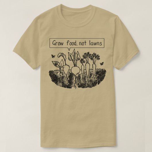 Voeding zonder gazons (2) t-shirt (Design voorkant)