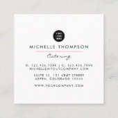 Voedings Catering Vierkant Zakelijke Kaart Vierkante Visitekaartje (Achterkant)