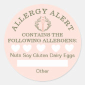 Voedings- en stofwisselingsstoornissen ronde sticker (Voorkant)