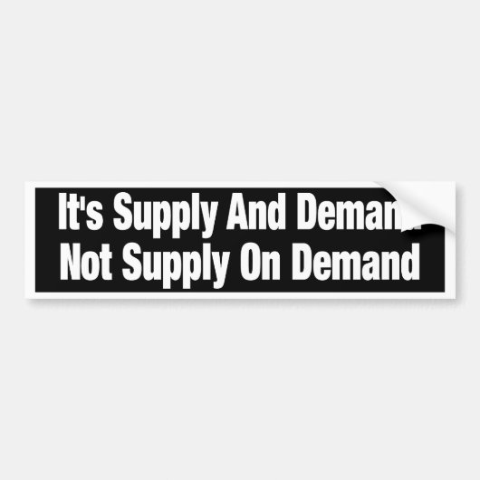 Voedings- en vraagbumpersticker bumpersticker (Voorkant)