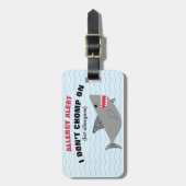 Voedingsallergie Alert Shark Label voor medische k Bagagelabel (Voorkant verticaal)