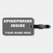 Voedingsallergie Alert Shark Label voor medische k Bagagelabel (Achterkant horizontaal)