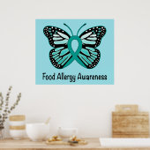 Voedingsallergie-bewustmakingsboter Poster (Keuken)