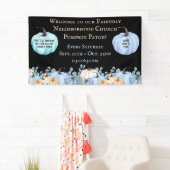 Voedingsallergie Friendly Blauwgroen Pumpkin Patch Spandoek (Insitu)