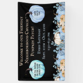 Voedingsallergie Friendly Blauwgroen Pumpkin Patch Spandoek (Verticaal)