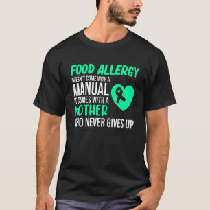 Voedingsallergie komt met moederbewustzijnsmaand t-shirt