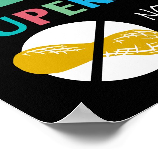 Voedingsallergie superheld: geen pinda's toegestaa poster (Hoek)