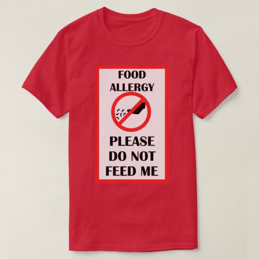 Voedingsallergie T-shirt (Design voorkant)