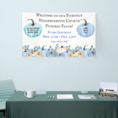 Voedingsallergie - vriendelijke Blauwgroen pompoen Spandoek (Beurs)