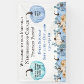 Voedingsallergie - vriendelijke Blauwgroen pompoen Spandoek (Verticaal)