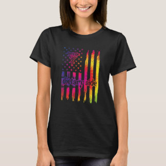 Voedingsassistent Amerikaanse vlag Voedingsassiste T-shirt
