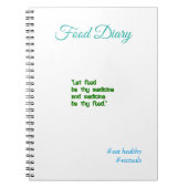 Voedingsdagboek (laat eten..) notitieboek (Voorkant)