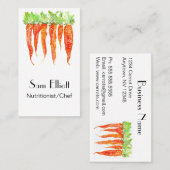 Voedingsdeskundige, chef-kok, catering, diëtist visitekaartje (Voorkant / Achterkant)
