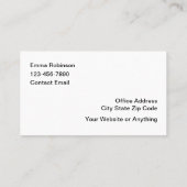 Voedingsdeskundige Diet Advisor Visitekaartjes (Achterkant)