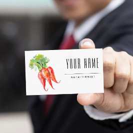 Voedingsdeskundige Diëtist Eenvoudige Waterverf Wo Visitekaartje
