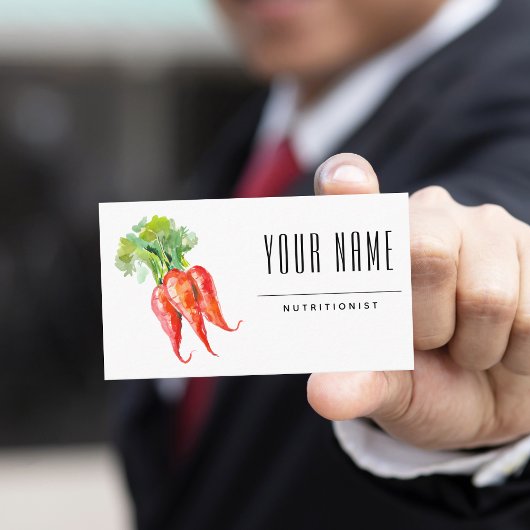 Voedingsdeskundige Diëtist Eenvoudige Waterverf Wo Visitekaartje