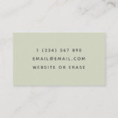 Voedingsdeskundige Diëtist Getrokken Groenten Camo Visitekaartje (Achterkant)